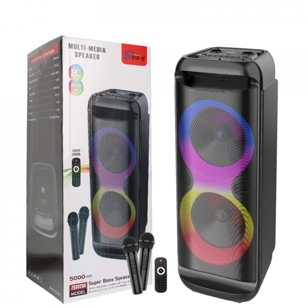 Портативная акустическая система SPS ZQS8288, Bluetooth, TWS, RGB-подсветка Портативная акустическая система SPS ZQS8288, Bluetooth, TWS, RGB-подсветка