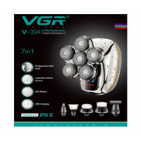 Многофункциональный триммер VGR V-394 7 в 1, 5 сменных насадок, IPX5, аккумулятор 1400 мА·ч