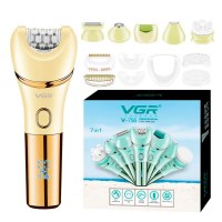 Эпилятор VGR V-756 7 в 1, IPX7, LED-дисплей, 7 насадок Эпилятор VGR V-756 7 в 1, IPX7, LED-дисплей, 7 насадок