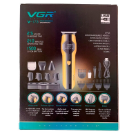 Машинка для стрижки волос VGR V-173 13 в 1, LED-дисплей