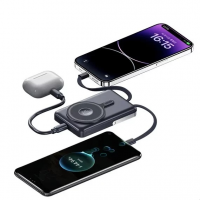 Внешний аккумулятор TUGII Y05W 10000 мА·ч, PD 22,5 Вт, MagSafe, беспроводная зарядка 3-в-1, зарядная станция Внешний аккумулятор TUGII Y05W 10000 мА·ч, PD 22,5 Вт, MagSafe, беспроводная зарядка 3-в-1, зарядная станция