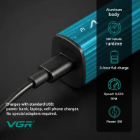 Триммер для носа и ушей VGR V-629, 8500 об/мин, USB Type-C, металлический корпус Триммер для носа и ушей VGR V-629, 8500 об/мин, USB Type-C, металлический корпус