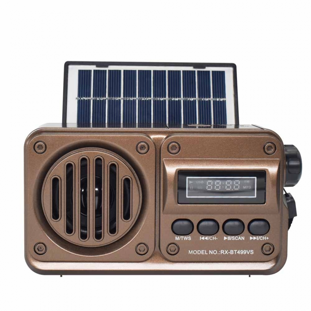 Радиоприёмник GOLON RX-BT499VS с Bluetooth, USB/microSD и солнечной панелью Радиоприёмник GOLON RX-BT499VS с Bluetooth, USB/microSD и солнечной панелью