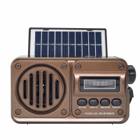 Радиоприёмник GOLON RX-BT499VS с Bluetooth, USB/microSD и солнечной панелью