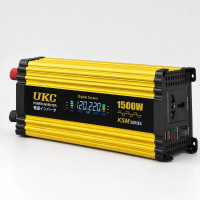 Преобразователь напряжения UKC KSM-1500W 12V → 220V с LCD и 2 USB