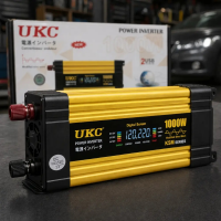 Преобразователь напряжения UKC KSM-1000W 12V → 220V, LCD, 2 USB Преобразователь напряжения UKC KSM-1000W 12V → 220V, LCD, 2 USB
