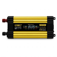 Преобразователь напряжения UKC KSM-1000W 12V → 220V, LCD, 2 USB
