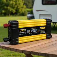 Преобразователь напряжения UKC KSM-1000W 12V → 220V, LCD, 2 USB Преобразователь напряжения UKC KSM-1000W 12V → 220V, LCD, 2 USB