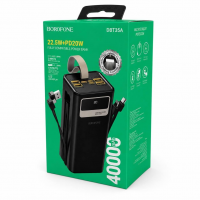 Power Bank BOROFONE DBT35A 40000 mAh, 22.5W, PD20W, QC3.0, LED-дисплей и фонарь Power Bank BOROFONE DBT35A 40000 mAh, 22.5W, PD20W, QC3.0, LED-дисплей и фонарь