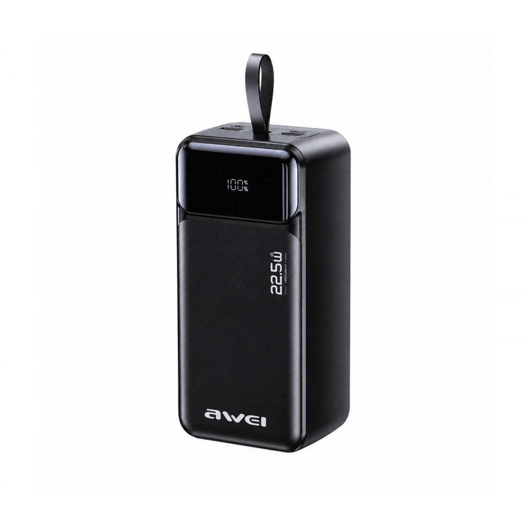 Power Bank AWEI PA-105 40000 mAh, 22.5W, быстрая зарядка, LED-дисплей Power Bank AWEI PA-105 40000 mAh, 22.5W, быстрая зарядка, LED-дисплей