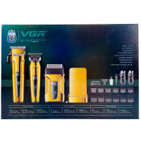 Набор для стрижки VGR V-694, машинка, триммер и шейвер, 11 насадок-гребней Набор для стрижки VGR V-694, машинка, триммер и шейвер, 11 насадок-гребней