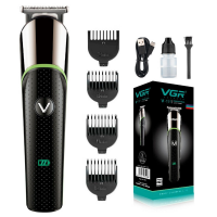 Машинка для стрижки волос VGR V-191, 4 насадки, USB Type-C, 100 минут работы