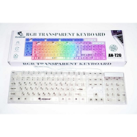 Прозрачная RGB игровая клавиатура K101, 104 клавиши, USB, YELANDAR AN-T20 Прозрачная RGB игровая клавиатура K101, 104 клавиши, USB, YELANDAR AN-T20