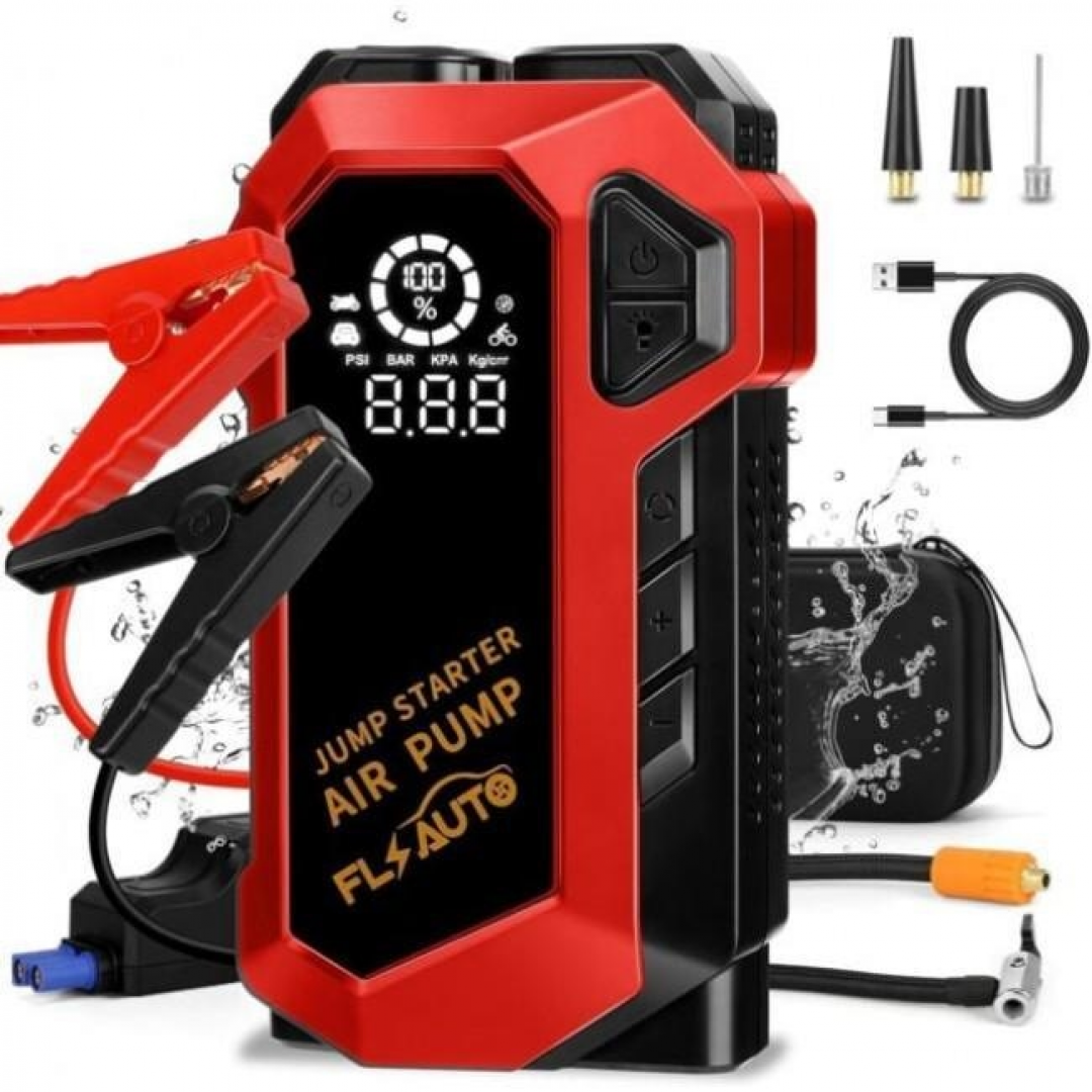 Пусковое устройство JUMP STARTER с компрессором, 68800 мА·ч, цифровой дисплей Пусковое устройство JUMP STARTER с компрессором, 68800 мА·ч, цифровой дисплей