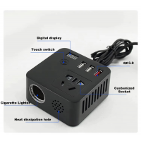 Автомобильный инвертор напряжения Car Power, USB, USB Type-C Автомобильный инвертор напряжения Car Power, USB, USB Type-C