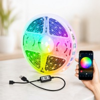 Светодиодная RGB-лента с Bluetooth и управлением со смартфона, 5 м, APP BT Светодиодная RGB-лента с Bluetooth и управлением со смартфона, 5 м, APP BT