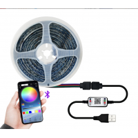 Светодиодная RGB-лента с Bluetooth и управлением со смартфона, 5 м, APP BT