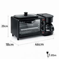 Электрическая мини-духовка AT-301 3 в 1, 12 л, 1050 Вт, кофеварка и гриль Электрическая мини-духовка AT-301 3 в 1, 12 л, 1050 Вт, кофеварка и гриль