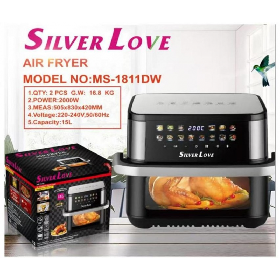 Аэрофритюрница Silver Love MS-1811DW, 15 л, 2000 Вт Аэрофритюрница Silver Love MS-1811DW, 15 л, 2000 Вт
