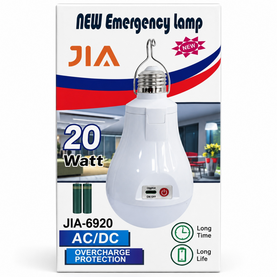 Аварийная аккумуляторная LED-лампа JIA-6920, 20 Вт, AC/DC Аварийная аккумуляторная LED-лампа JIA-6920, 20 Вт, AC/DC