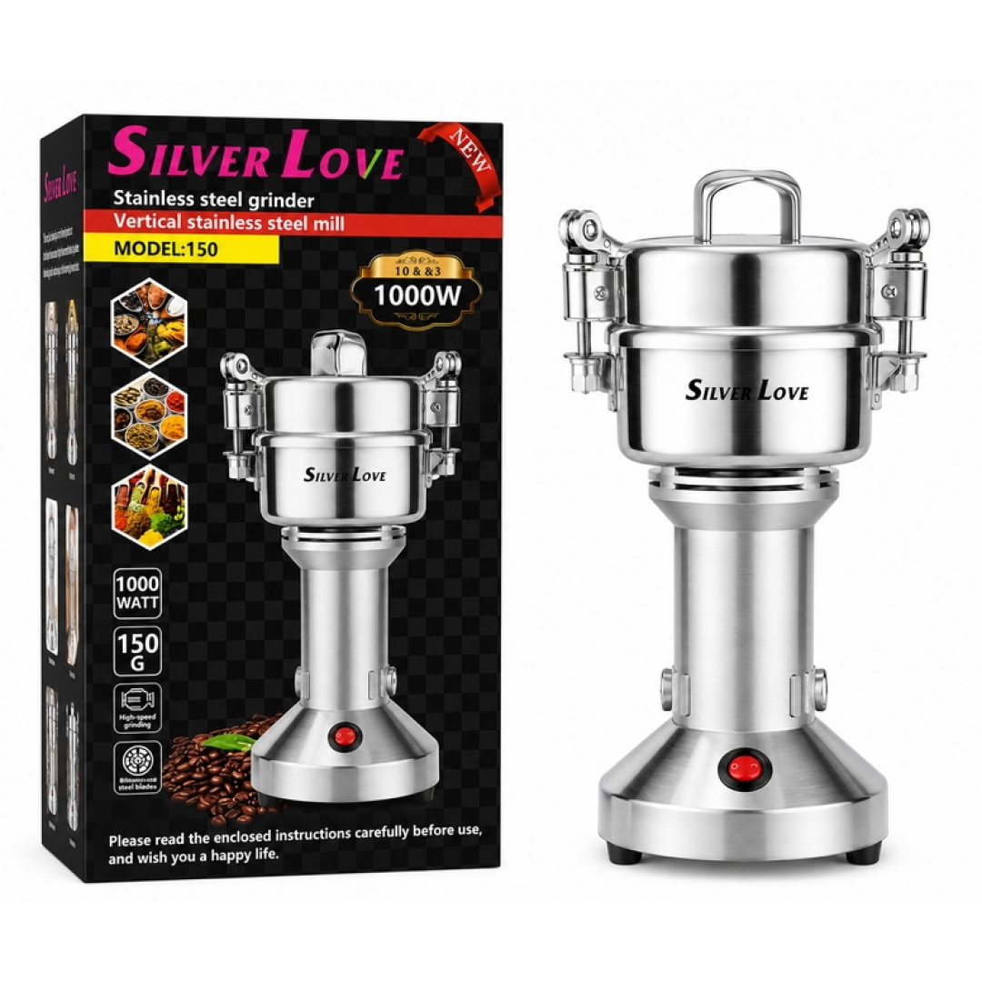 Электрическая мельница Silver Love 150, 1000 Вт Электрическая мельница Silver Love 150, 1000 Вт