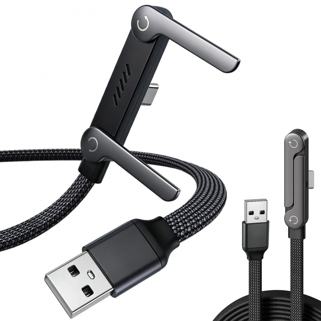 Кабель USB - Type-C 2-в-1, 240 Вт, 6 А, 1,2 м, с подставкой для смартфона, YX-1 Кабель USB - Type-C 2-в-1, 240 Вт, 6 А, 1,2 м, с подставкой для смартфона, YX-1