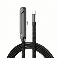 Кабель Lightning - Type-C 2-в-1, 240 Вт, 6 А, 1,2 м, с подставкой для смартфона