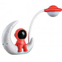 Настольная лампа-ночник THL-6617-2 «Космонавт на Луне», аккумуляторная, USB Настольная лампа-ночник THL-6617-2 «Космонавт на Луне», аккумуляторная, USB