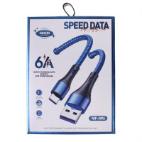 Кабель USB – Type-C XF-95, 6А, 1 м, плетеная оплетка, для зарядки и передачи данных