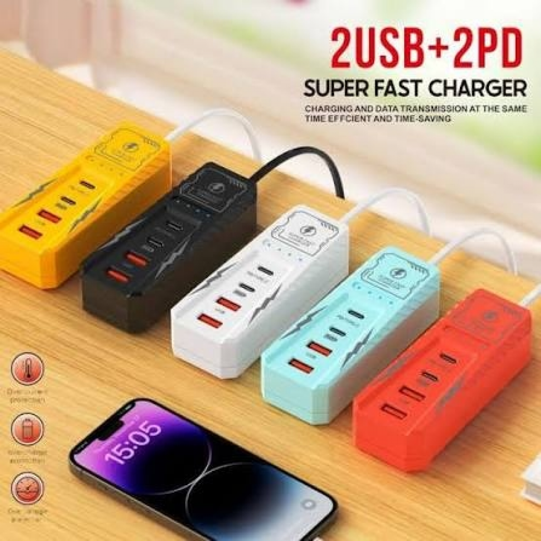 Сетевое зарядное устройство 2USB+2PD Super Fast Charger Сетевое зарядное устройство 2USB+2PD Super Fast Charger