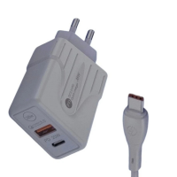 Сетевое зарядное устройство GQ-207, USB + Type-C, PD 20 Вт, QC 3.0, 38 Вт Сетевое зарядное устройство GQ-207, USB + Type-C, PD 20 Вт, QC 3.0, 38 Вт