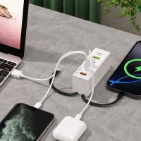 Сетевое зарядное устройство DF-044, 120 Вт, 3 USB + 3 Type-C, быстрая зарядка