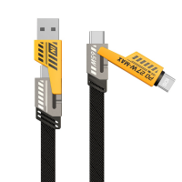 Универсальный кабель Dao Wang 4 в 1, USB-A, Type-C, Lightning, 27/65 Вт, 1,5 м Универсальный кабель Dao Wang 4 в 1, USB-A, Type-C, Lightning, 27/65 Вт, 1,5 м