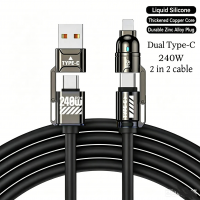 Универсальный кабель S1 4 в 1, USB-A, Type-C, Lightning, 240 Вт, 1 м Универсальный кабель S1 4 в 1, USB-A, Type-C, Lightning, 240 Вт, 1 м