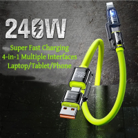 Универсальный кабель S1 4 в 1, USB-A, Type-C, Lightning, 240 Вт, 1 м Универсальный кабель S1 4 в 1, USB-A, Type-C, Lightning, 240 Вт, 1 м