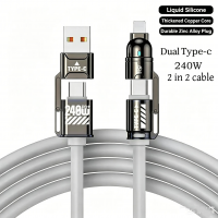 Универсальный кабель S1 4 в 1, USB-A, Type-C, Lightning, 240 Вт, 1 м