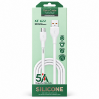 Силиконовый кабель USB-A – Micro-USB XF-622, 5 А, быстрая зарядка