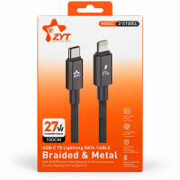 Кабель USB Type-C – Lightning ZYT Z-C130CL, 27 Вт, 1 м