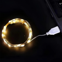 Светодиодная гирлянда «Роса» 6513-2, 5 м, 50 светодиодов, USB