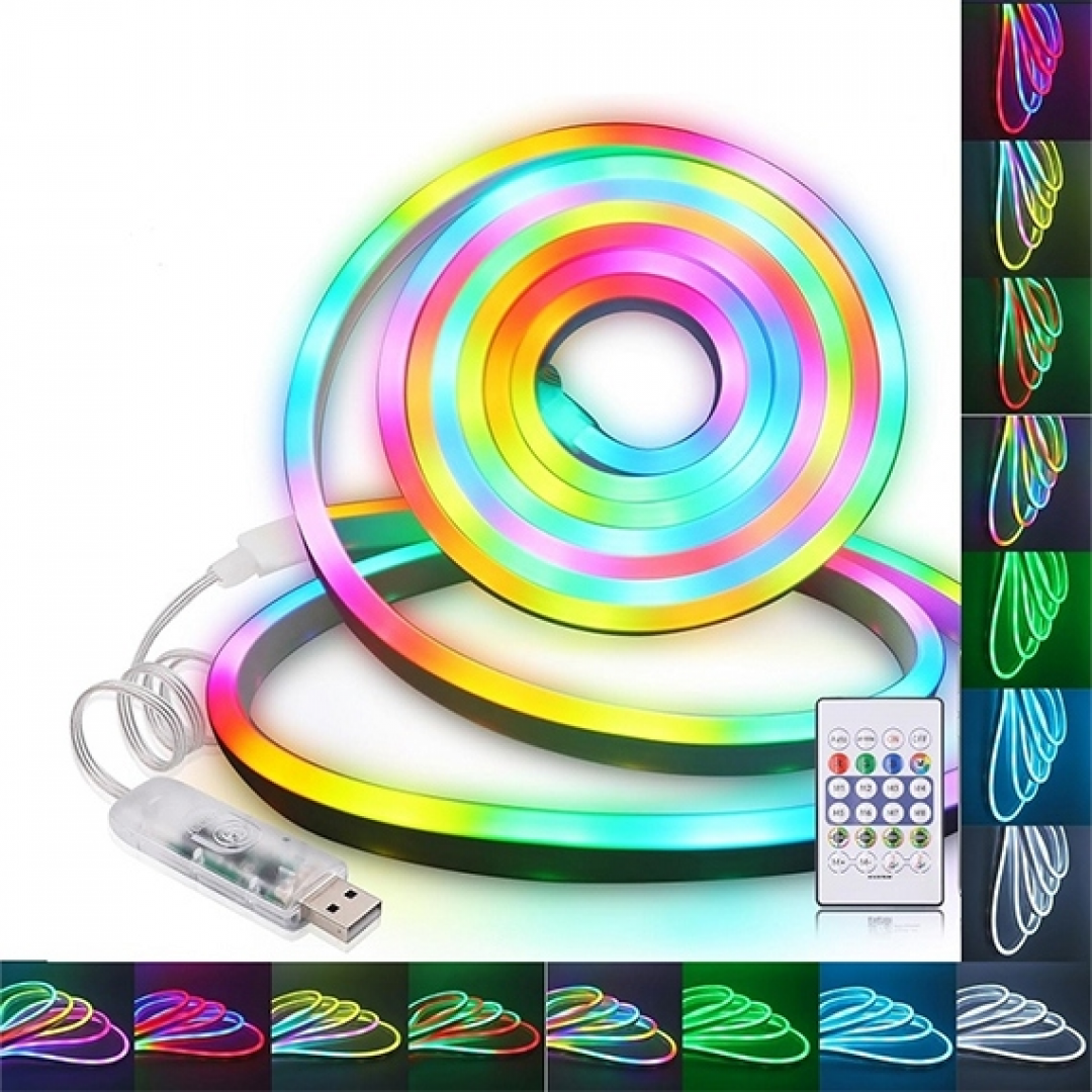Светодиодная неоновая лента 9343-21, 5 м, RGB-IC, USB Светодиодная неоновая лента 9343-21, 5 м, RGB-IC, USB