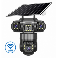 Камера видеонаблюдения P15 Wi-Fi, 12 Мп, 3 объектива, солнечная панель