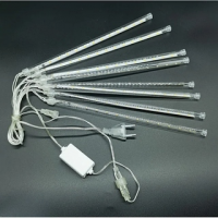Уличная гирлянда «Тающие сосульки» SMD METEOR TUBE-0338, жёлтый свет