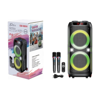 Портативная колонка Sing-e CQS-S6610, 200 Вт, Bluetooth 5.3, 2 × 8", 24000 мА·ч, с микрофонами Портативная колонка Sing-e CQS-S6610, 200 Вт, Bluetooth 5.3, 2 × 8", 24000 мА·ч, с микрофонами