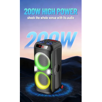 Портативная колонка Sing-e CQS-S6610, 200 Вт, Bluetooth 5.3, 2 × 8", 24000 мА·ч, с микрофонами Портативная колонка Sing-e CQS-S6610, 200 Вт, Bluetooth 5.3, 2 × 8", 24000 мА·ч, с микрофонами