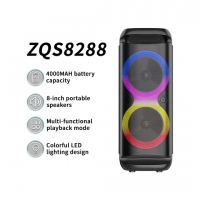 Колонка Sing-e ZQS8288, Bluetooth, 2 × 8", RGB-подсветка, с двумя микрофонами Колонка Sing-e ZQS8288, Bluetooth, 2 × 8", RGB-подсветка, с двумя микрофонами