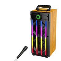 Колонка Sing-e JQS9401, 15 Вт, Bluetooth 5.0, 2 × 4",1800 мА·ч, с RGB-подсветкой