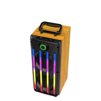 Колонка Sing-e JQS9401, 15 Вт, Bluetooth 5.0, 2 × 4",1800 мА·ч, с RGB-подсветкой