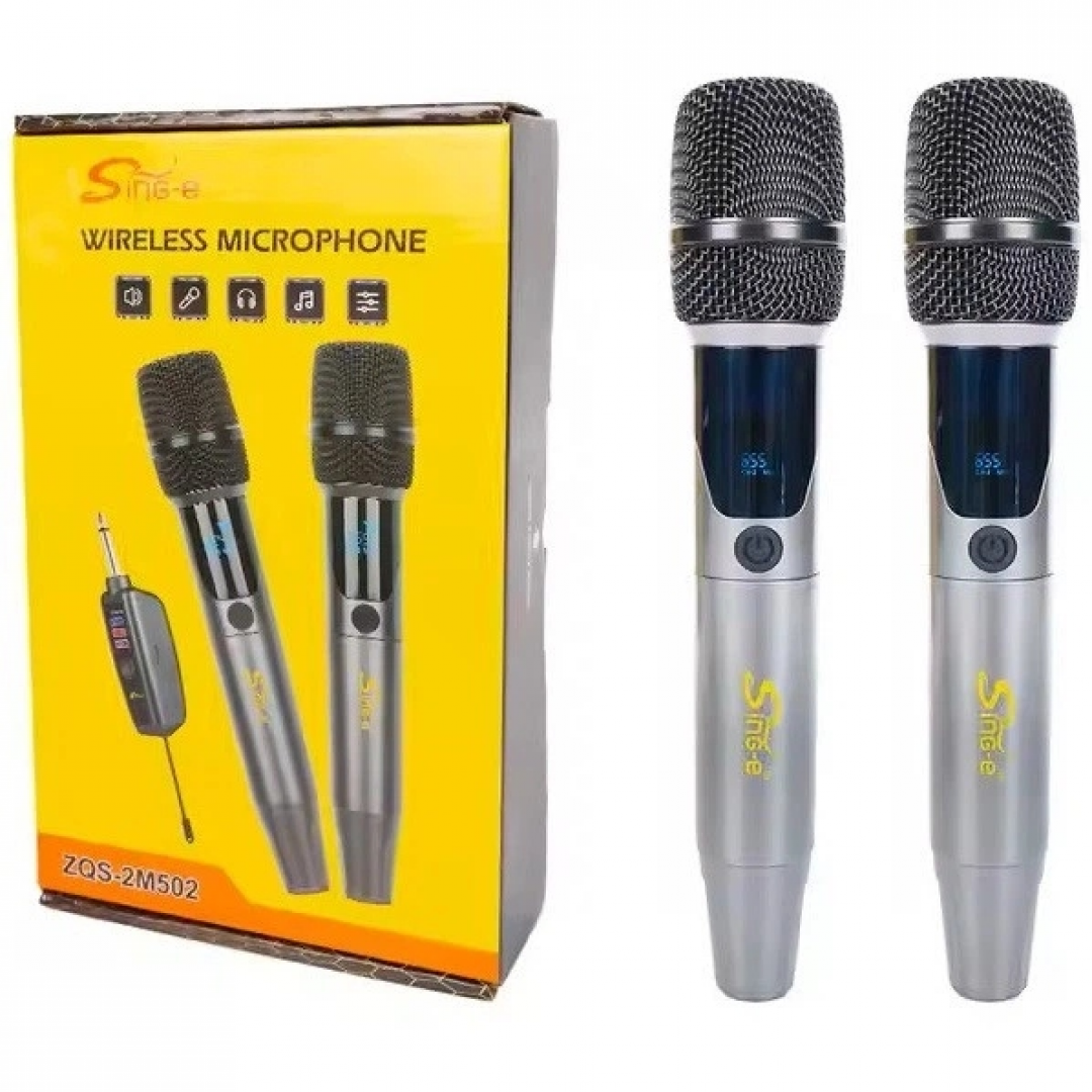 Микрофонная система Sing-e ZQS-2M502, 2 микрофона, до 50 м,18650 Микрофонная система Sing-e ZQS-2M502, 2 микрофона, до 50 м,18650