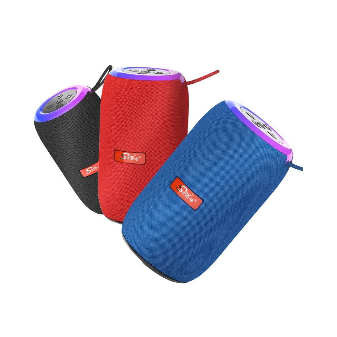 Колонка Sing-e ZQS-B115, Bluetooth, 2 × 2", RGB, ремешок Колонка Sing-e ZQS-B115, Bluetooth, 2 × 2", RGB, ремешок