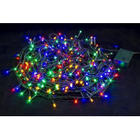 Гирлянда-нить 2-0828, 500 LED, 20 м, разноцветное свечение, чёрный провод